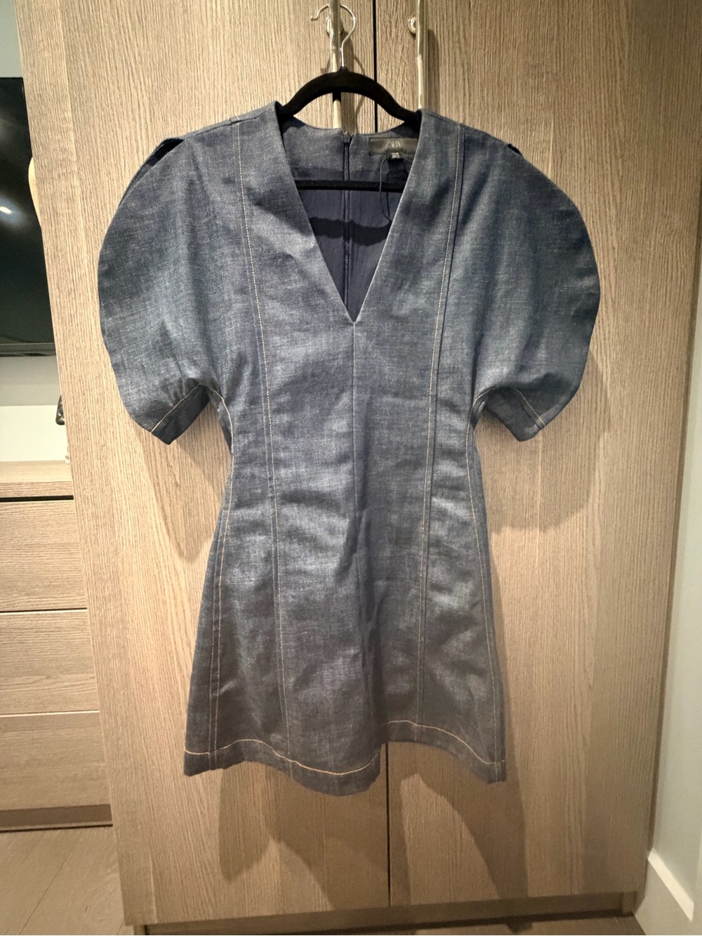 Zara Denim Mini Dress in Blue